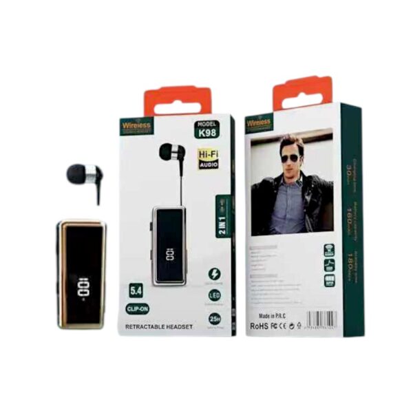 Ασύρματο ακουστικό Bluetooth - K98 - 361007 - Gold - GoodFlix