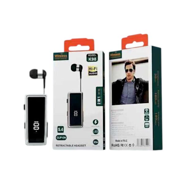 Ασύρματο ακουστικό Bluetooth - K98 - 361007 - Silver - GoodFlix