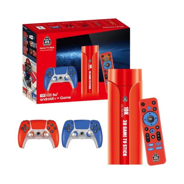 Φορητή κονσόλα παιχνιδιών Stick & Android TV Box με 2 χειριστήρια - G1 - 812938 - GoodFlix