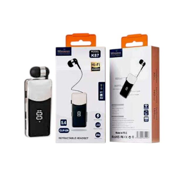 Ασύρματο ακουστικό Bluetooth - K87 - 814383 - Silver - GoodFlix