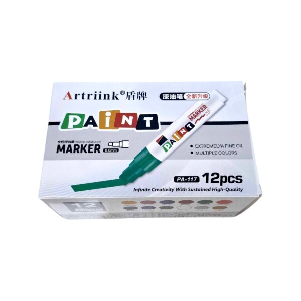 Σετ ανεξίτηλοι μαρκαδόροι βαφής - 8mm - 12pcs - 1770506 - 170828 - Green - GoodFlix